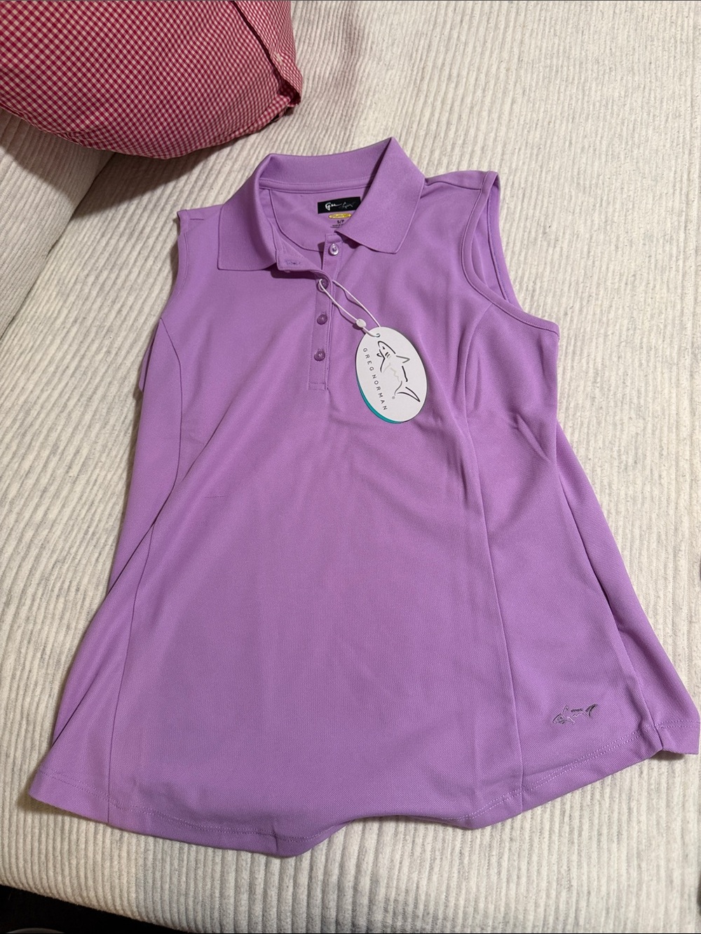 Greg Norman Collection Lavender Sleeveless Polo